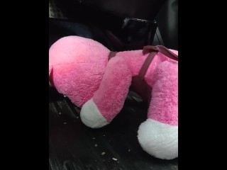 女装 ペダルパンピング ぬいぐるみ エナメルパンプス 運転 フェチ