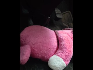 女装 ペダルパンピング ぬいぐるみ エナメルパンプス 運転 フェチ