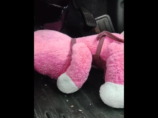 女装 ペダルパンピング ぬいぐるみ エナメルパンプス 運転 フェチ