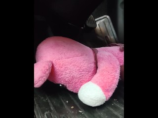 女装 ペダルパンピング ぬいぐるみ エナメルパンプス 運転 フェチ