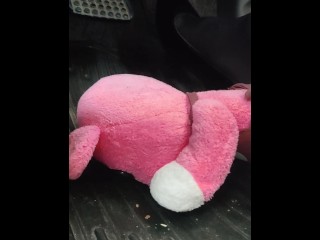 女装 ペダルパンピング ぬいぐるみ エナメルパンプス 運転 フェチ