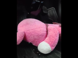 女装 ペダルパンピング ぬいぐるみ エナメルパンプス 運転 フェチ