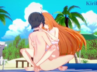 Pecorine and Yuuki have deep sex on the beach. - Princess Connect! Re:Dive Hentai