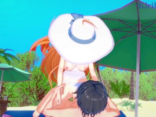 Pecorine and Yuuki have deep sex on the beach. - Princess Connect! Re:Dive Hentai