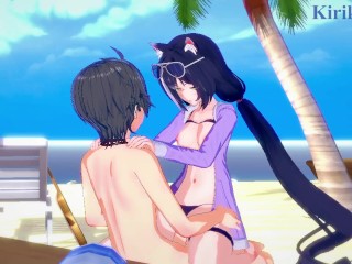 Karyl and Yuuki have deep sex on the beach. - Princess Connect! Re:Dive Hentai