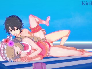 Maho and Yuuki have deep sex on the beach. - Princess Connect! Re:Dive Hentai