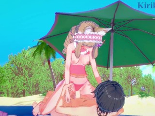 Maho and Yuuki have deep sex on the beach. - Princess Connect! Re:Dive Hentai