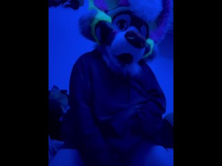 Nonbinary Furry Fucks Their Tight Pussy.