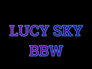 BBW Lucy Sky in the tub lathering up her belly and all her curves.