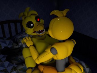 nightmare chica have fun with toy chica
