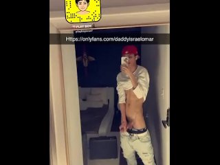 Latino teen enjoys himself 