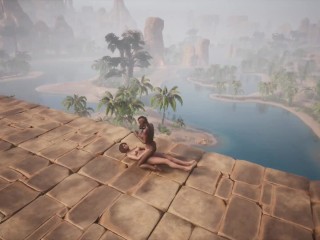 Video Game sex Conan Sexiles Repaired a huge bridge between the worlds and had sex on it