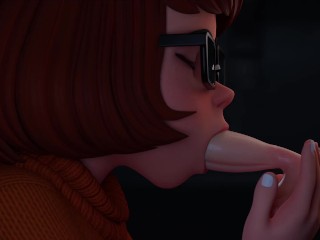 Velma Gives a Blowjob in the Dark