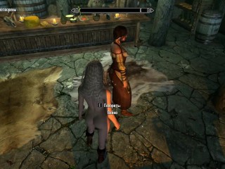 Skyrim meeting with a lesbian in a tavern and sex near the counter