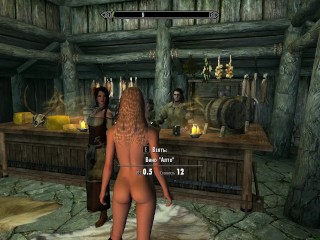 Skyrim meeting with a lesbian in a tavern and sex near the counter