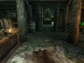 Skyrim meeting with a lesbian in a tavern and sex near the counter
