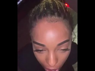 Sexy ebony loves my nut on her face 