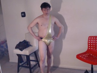 Like My Wrestler Erotic Outfit! Whoops It Fell Off & I'm Naked & Hard!