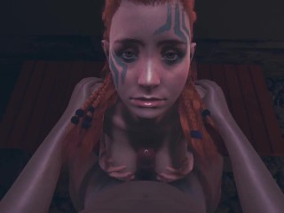 Aloy giving a blowjob |Horizon Forbidden West| |3D Porn|