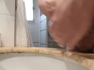 my morning routine, first wash my hands with strong smelly pee