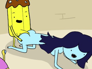 Princess Bubblegum and Marceline Fuck a Banana Guard