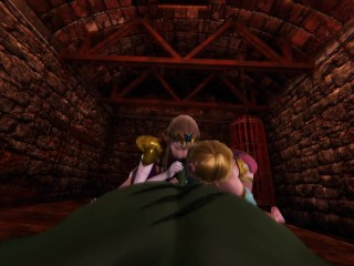 Zelda encouraging Femboy Link to take Monster Cock in his Ass | 3D Hentai Animation