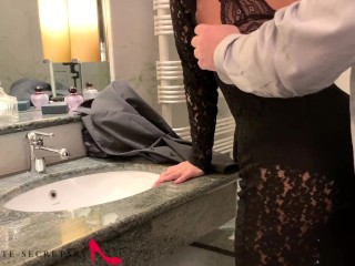 my private secretary in lace dress fucked after romantic dinner