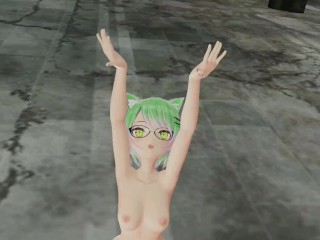 TOKOYAMI TOWA NEKOGIRL HENTAI DANCE NUDE 3D MEGANE GETCHA SONG SHORT GREEN HAIR COLOR EDIT SMIXIX