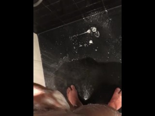 Quick jerk off in the shower