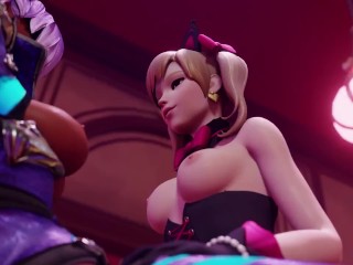 Sombra fucked by D.va futa x futa taker pov version