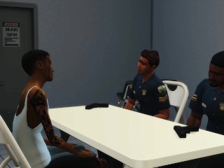 Mega Sims- Cops fuck cheating wife infront of husband (Sims 4)