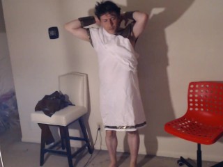 Roman god Disrobed Hunk Jerkoff!