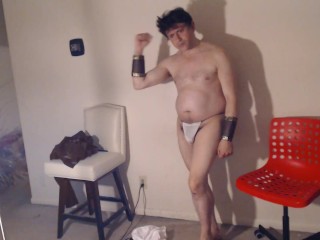 Roman god Disrobed Hunk Jerkoff!