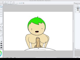 Making Of - POV Shy Green Haired Slut Loves Dick More Than Anything (Speed Paint)