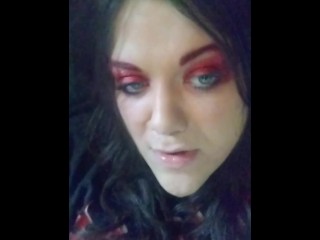 Toothless with double dildo smoking Marlboro red