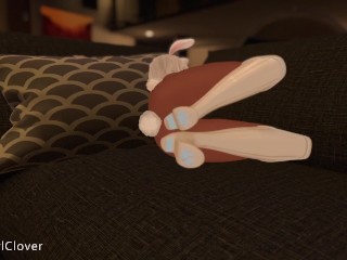 Virtual Bunny GF masturbates while waiting for you to get home || VrChat