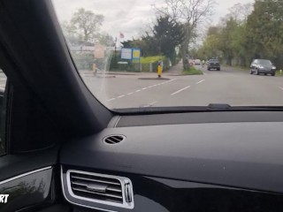 UBER Driver Pulled My Panties Down While Driving and Made Me Cum Finger Fucking My Pussy