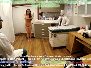 Bratty Orphan Blaire Celeste Gets Mandatory Sports Physical For Cheerleading By Doctor Tampa & Nurse