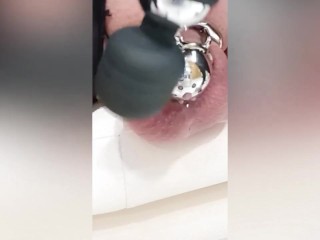 Sissification lecture "The Smallest Chastity for Best Sissy" Mistress Veronica Taboo's Vibrator Cum