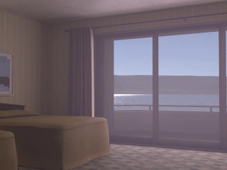 Perfect futa Bayonetta jerks her huge cock and sprays cum all over