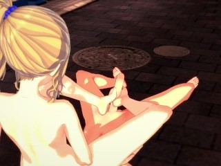 (POV) Ai Hayasaka Rubs and Steps on your Dick with her FEET Hentai Love is War