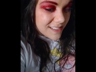 sfw chewing gum smoking fetish with dentures 