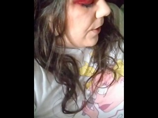 sfw chewing gum smoking fetish with dentures 