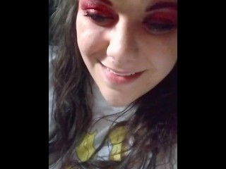 sfw chewing gum smoking fetish with dentures 