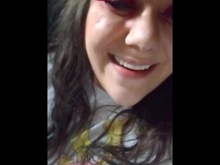 sfw chewing gum smoking fetish with dentures 