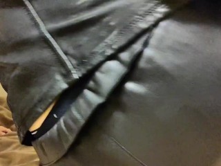 女装 オナニー レザー ジャケット スカート 射精 オナホ 女王様 SM 踏み潰し 調教 日本人