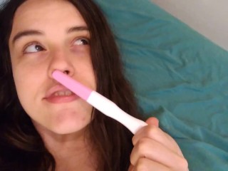 Do I Smell Pregnant? Pregnancy Test Knocked Up Roleplay PinkMoonLust Masturbates Plastic Preggo Test