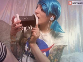 SFW ASMR - Deep Wet SEX sounds Ear Licking - PASTEL ROSIE Cosplay Mouth Sounds - Amateur Ear Eating