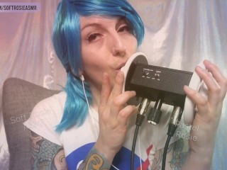 SFW ASMR - Deep Wet SEX sounds Ear Licking - PASTEL ROSIE Cosplay Mouth Sounds - Amateur Ear Eating