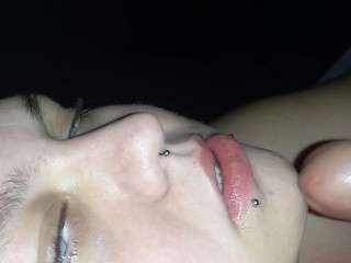 BBW Dakota Danielle sucks my cock and takes load in her mouth (part 2)